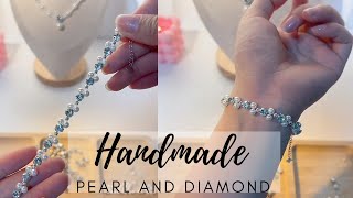 Diy Cute Beaded Bracelet Making | Crystal and Stones Bracelet #beadedbracelet #handmade