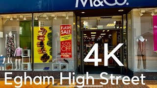 Walk Around High Street Egham Surrey England