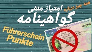 گواهینامه، جریمه، امتیاز منفی و روشهای حذف امتیاز منفی، Führerschein Punkte