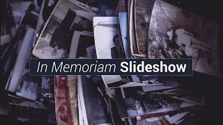 Video template for an In Memoriam Slideshow