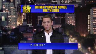 David Letterman Eminem's Top Ten Piece's of Advice for Kid's