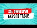 How to export table data to CSV in SQL Developer
