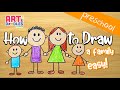 How to draw a FAMILY for kindergarten