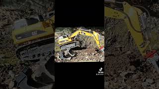Testing 3d printed rake for Rc excavator #youtube #excavator #ender3 #3dprinting #huina #digger #Rc