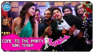 S/O Satyamurthy - Come To The Party Song Teaser || Allu Arjun || Samantha || Devi Sri Prasad