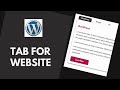 How To Add Tabs In Your WordPress Post / Page
