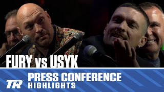 Best Highlights From the Fury vs Usyk Press Conference | UNDISPUTED FIGHT Feb 17