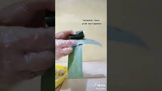 tutorial bungkus lemper pakai daun pisang 👌