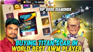 யாரு இவர் !TamilNadu முதல் முறையாக Buying 6000💎AWM Player ID |Legendary Titan Gun Skin Permanent