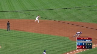 KC@LAA: Pennington turns two with superb leaping grab