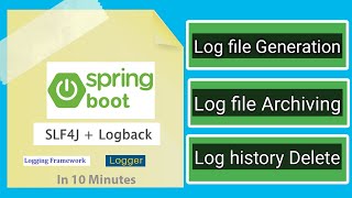How to implement Logging in Springboot using Logback | Rolling file | Max History delete log file