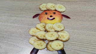 Fruit Carving Garnish | Apple Show | Apple Swan | Apple crab