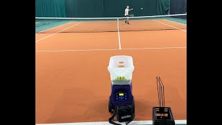 Indoor Tennis practice at David Lloyd Speke with the Spinfire Pro 2 Ball Machine