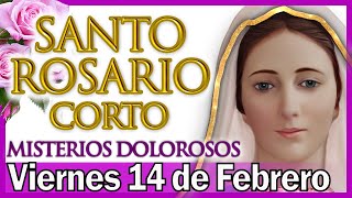 Santo Rosario Corto de Hoy Viernes 14 de Febrero 🌙 Misterios Dolorosos 💝 Rosario a Virgen María