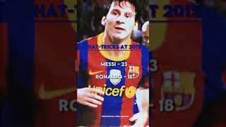 Ronaldo 🇵🇹 Vs Messi 🇦🇷 | Hat-tricks 🥶 Part.2 #football #shorts #edit
