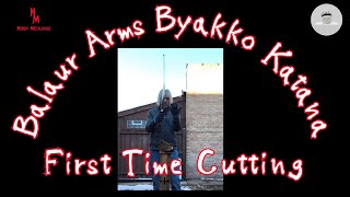 Balaur Arms Byakko Katana in Crimson ⚔️ First Time Cutting ⚔️