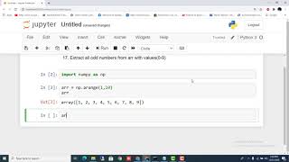 Extract all odd numbers from arr with values(0-10) | Python Tutorial For Beginners#Shaheencodingzone