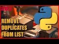 PYTHON EXERCISES Remove duplicates from a list