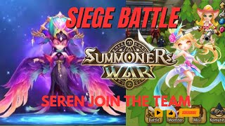 SUMMONERS WAR SKY ARENA - SIEGE BATTLE D'Saviors Vs TheBKin VS Holy relic