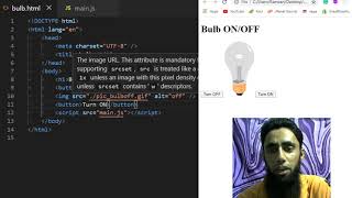 #21 🔥Glow Light Bulb using JavaScript | Modify src Attribute of Image🏆
