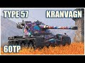 Kranvagn, 60TP & Type 57 • WoT Blitz Gameplay