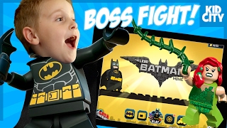 Poison Ivy Boss Fight! Lego Batman Movie Mobile Gameplay Part 1 | KIDCITY