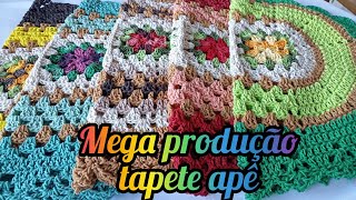 PRODUÇÃO DE 5 TAPETES APÊ FEITO COM SOBRINHAS DE BARBANTE 🧶