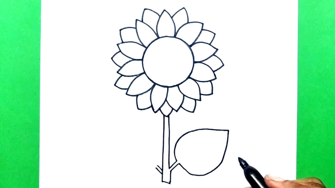 How To Draw A Sunflower Easy Step By Step Infoupdate Org
