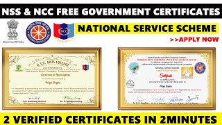 NSS Free Certificate | NCC Free Online Certificate | Free Government Certificate in 2 minutes
