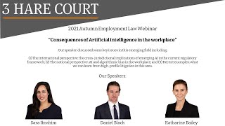 3 Hare Court - Autumn Employment Law Webinar 2021 - AI in the Work Place