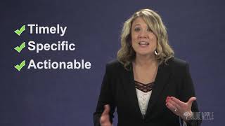 Timely and Actionable Feedback