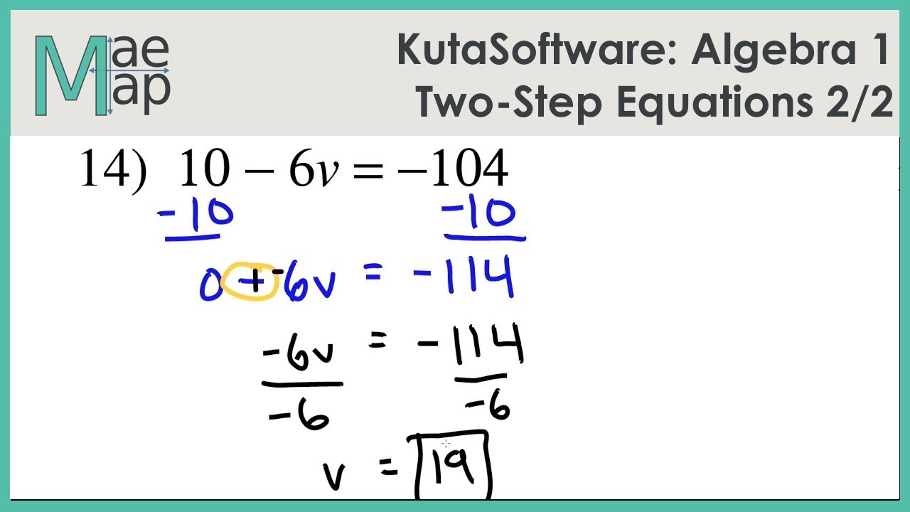 Two Step Equations Algebra 1 Tessshebaylo