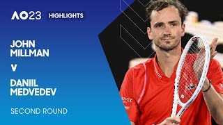 John Millman v Daniil Medvedev Highlights | Australian Open 2023 Second Round