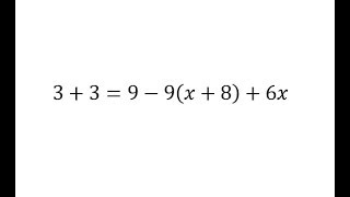 Solve a Multi-Step Equation with Parentheses: a+b=c-d(x+e)+fx