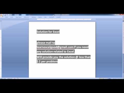 Excel Solution Excel Solution