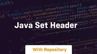 java set header