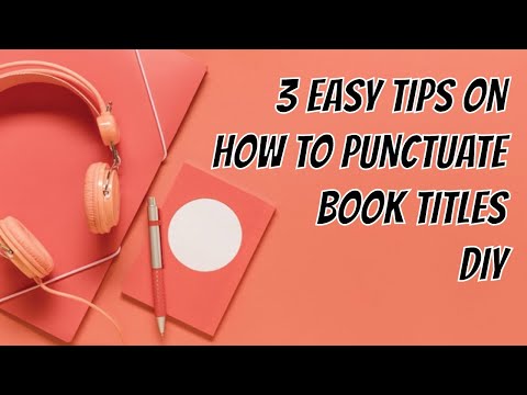 How do you punctuate the title of a book?