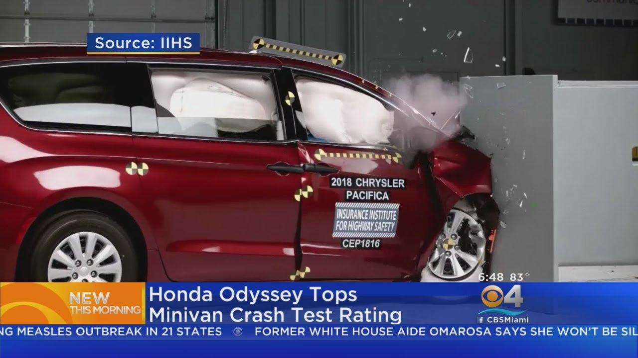 Honda Odyssey Tops Minivan Crash Test - YouTube