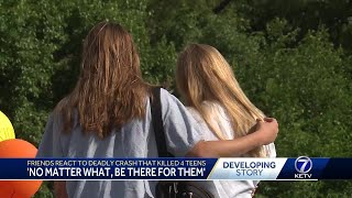 Friend react to deadly crash that killed 4 teens