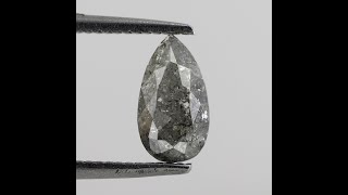 1.13 CT Twin Pair Of 8.3 MM Long Pear Shaped Natural Splendid Grayish Black Conflict Free Loose