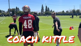 George Kittle Coaches Up Logan Thomas at 49ers Minicamp