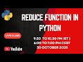 Reduce Function in Python | Live Q&A
