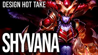 Shyvana looks really cool! ... in her splash art || design hot take #shorts