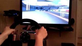 My son who's nine playing gt5 with g27 wheel