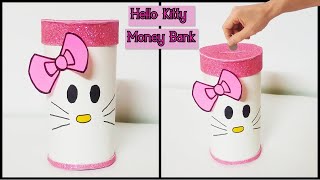 Hello kitty Money Bank|Cute Money Bank from Cardboard|How to make Money Saving Box |Paper Money Bank