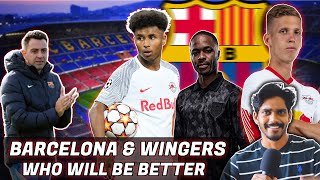 Barcelona and wingers | Karim adeyemi, Dani olmo, Raheem sterling who is better for barcelona.