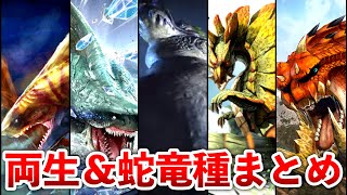 【歴代モンハン】両生種＆蛇竜種モンスターまとめ