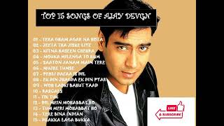 TOP 15 HITs Song of Ajay Devgan | All Time Hits | #ajaydevgansongs | @SIDMUSICVIBES