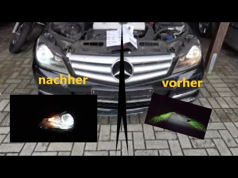 Mercedes-Benz C-Klasse W204 LED H7 Abblendlicht Umbau / Upgrade - Mit ...