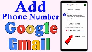 How to Add Phone number to Google Account   ||   How to add Phone number to Gmail